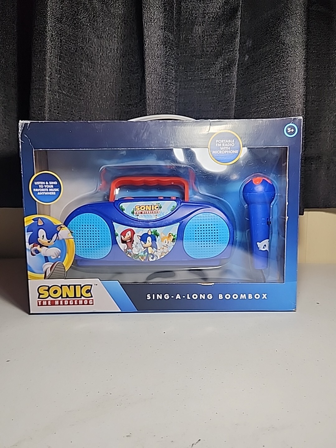 Sonic The Hedgehog Sing a Long Karaoke Boombox Radio Microphone Toy