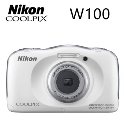 Nikon COOLPIX W100 13.2 MP Digital Camera 13x Zoom Waterproof Wi