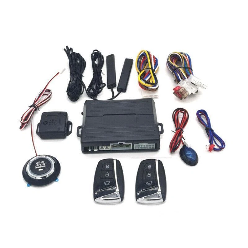 Car Door Lock Keyless Entry Engine Start Alarm System Push Button Remote Stop×1 — 第 2/4 张图片