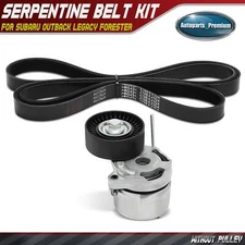 2x Serpentine Belt Drive Component Kit for Subaru Outback Legacy Forester 2.5L