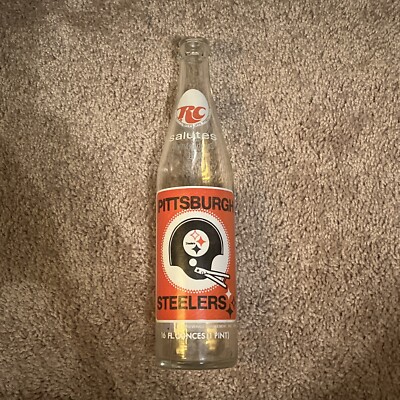 1972-73 PITTSBURGH STEELERS ROYAL CROWN RC COLA SODA BOTTLE THREE ...