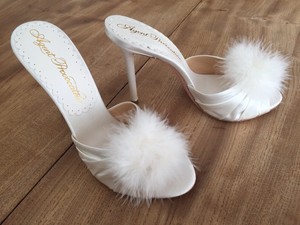 marabou feather mules
