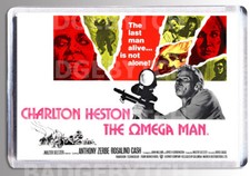 THE OMEGA MAN - UK 'QUAD' movie poster LARGE FRIDGE MAGNET - CHARLTON HESTON!