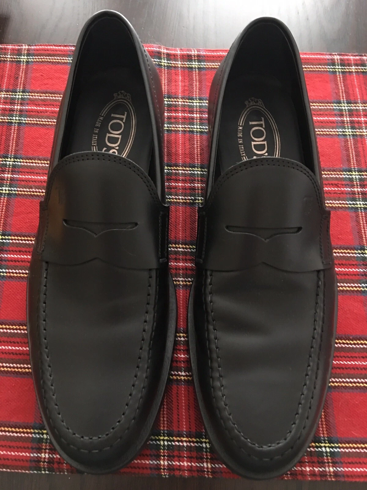 TOD’S Mens Black Leather Loafer Size 6.5
