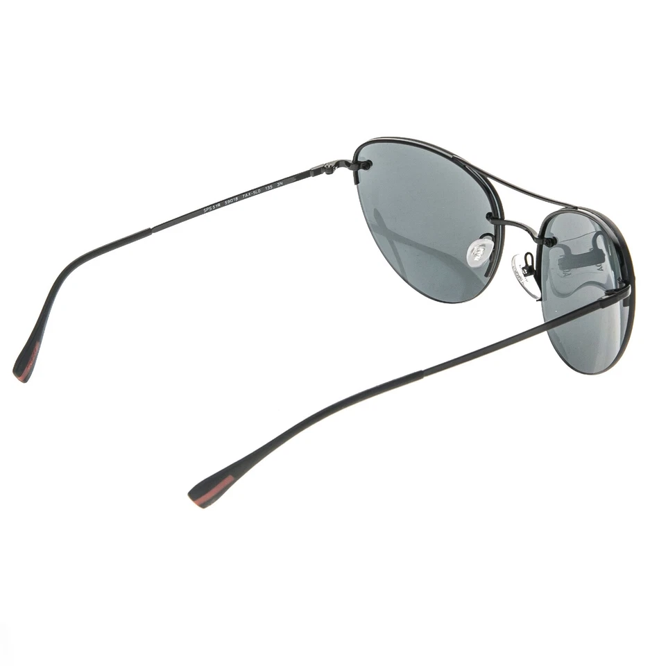 Gafas de sol deportivas PRADA SPECTRUM 51R PS51RS ojos de gato negras plateadas espejadas PS51RS Foto 4 de 4