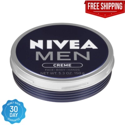 NIVEA Men Creme - Multipurpose Cream for Men Face hand & Body Lotion 5.3 oz. Tin