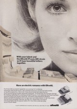 Tipo belle lettere: Your Talent & Olivetti Praxis 48 macchina da scrivere pubblicità 1974 NY