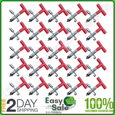 25 unids/lote, comederos automáticos, pezones, bebederos de agua para conejos