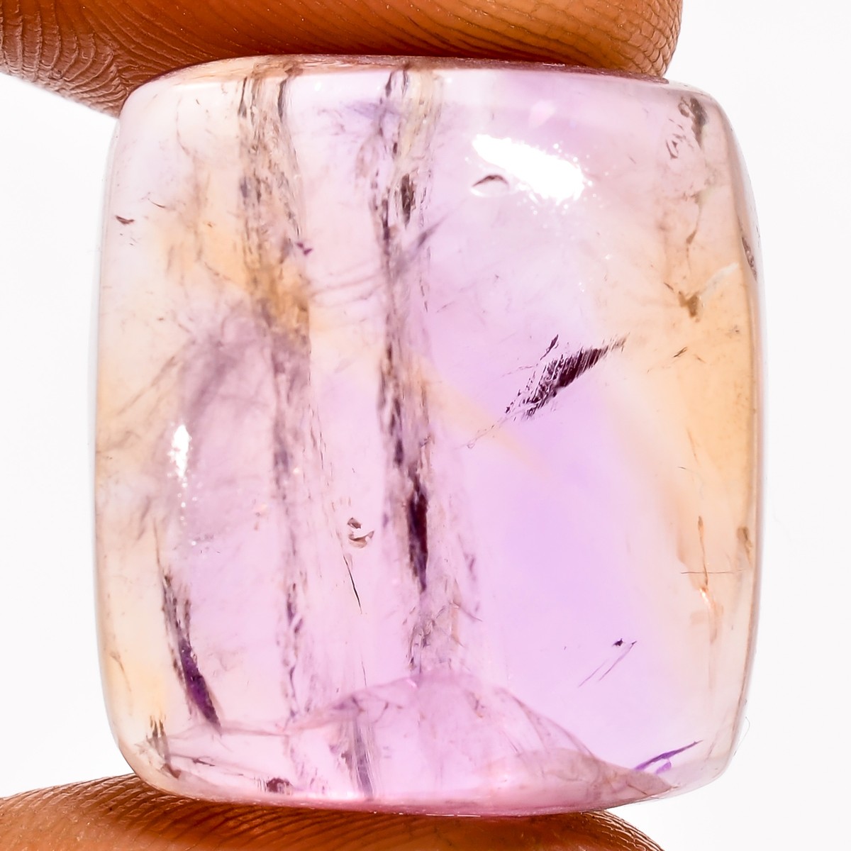 Natural Ametrine Radiant Shape Cabochon Loose Gemstone 41.5 Ct