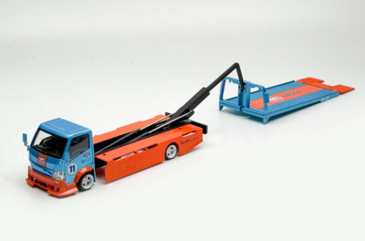 MT 1:64 Blue Gulf H300 #11 Tow Truck Custom Model Diecast Metal Car