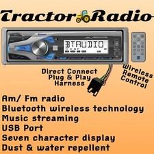 Direct Plug & Play AGCO Tractor Radio AM FM Remote USB AUX Water Repellent 