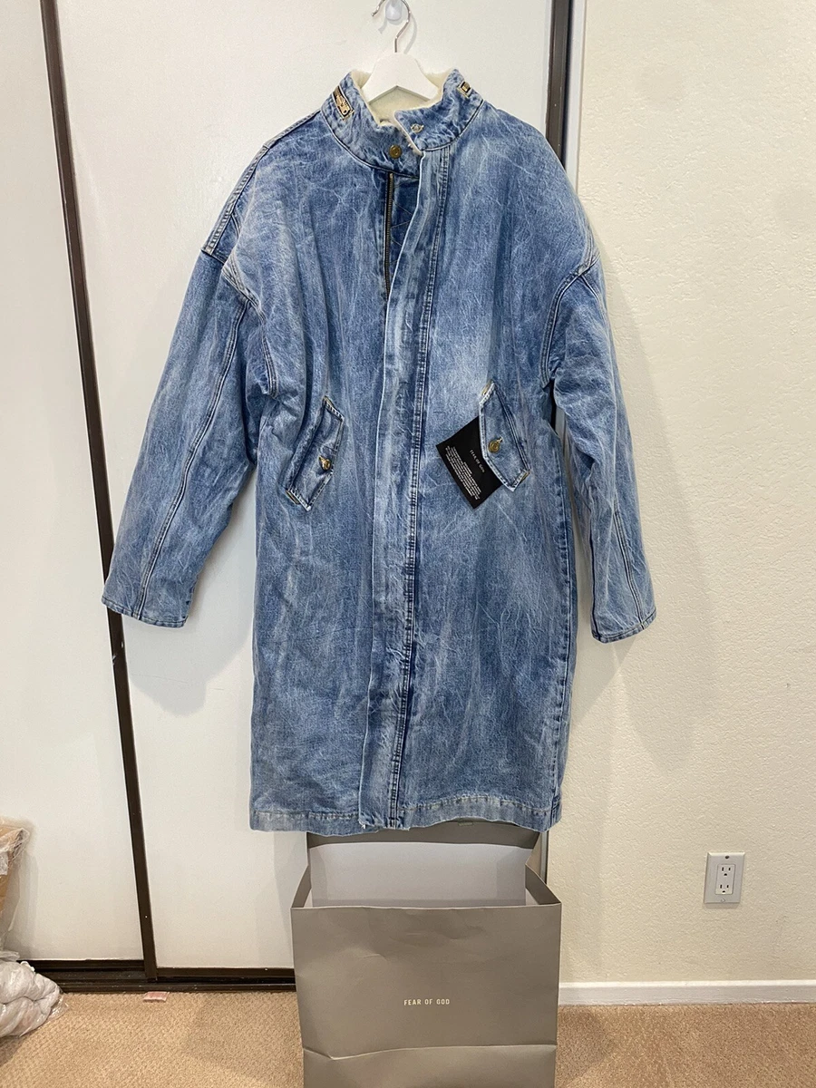Fear of God Selvedge Denim Holy Water Alpaca Deck Coat eBay