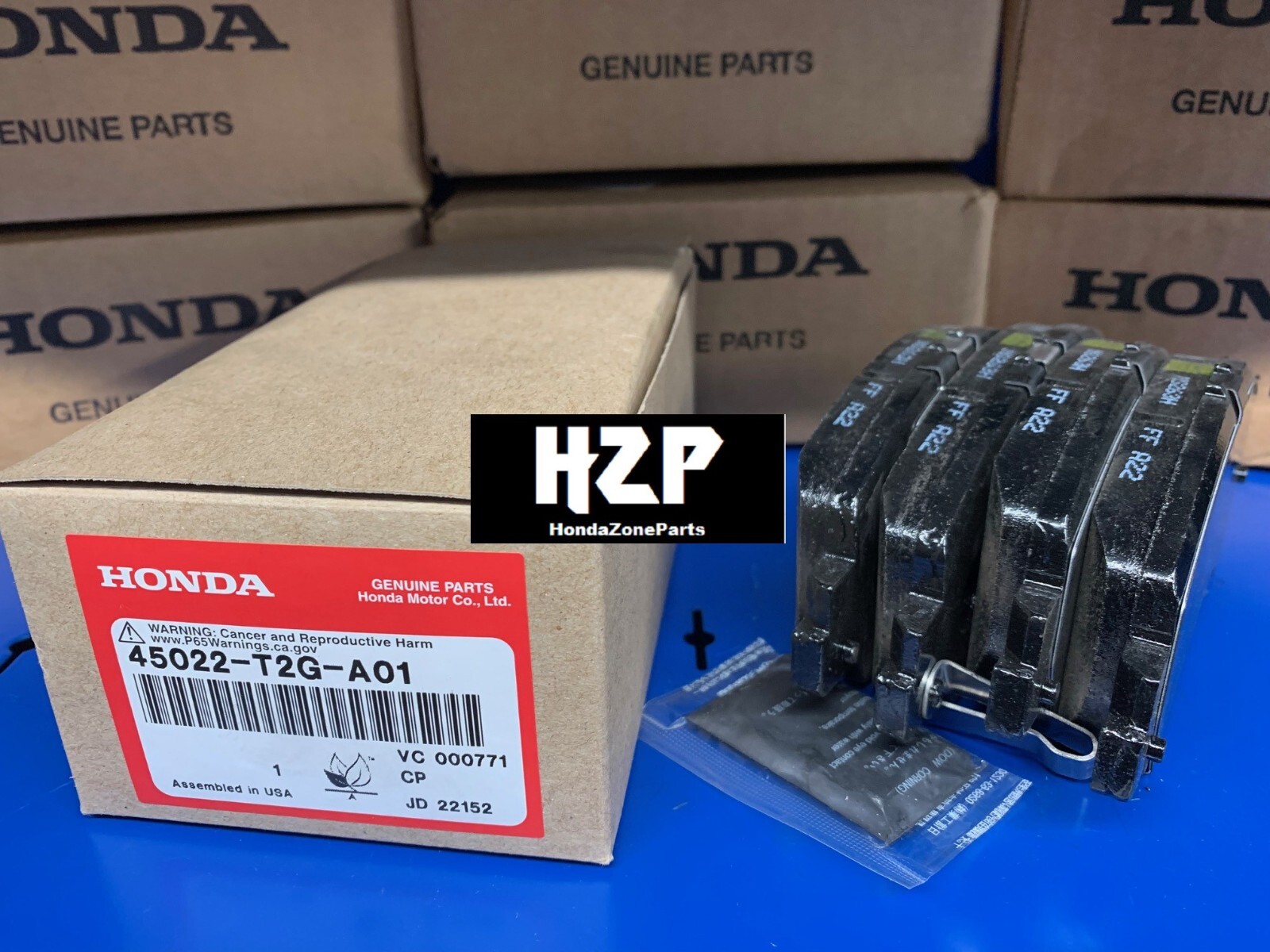 45022-T2G-A01 GENUINE OEM HONDA ACCORD HR-V HRV FRONT BRAKE PADS (VIN REQUIRED)