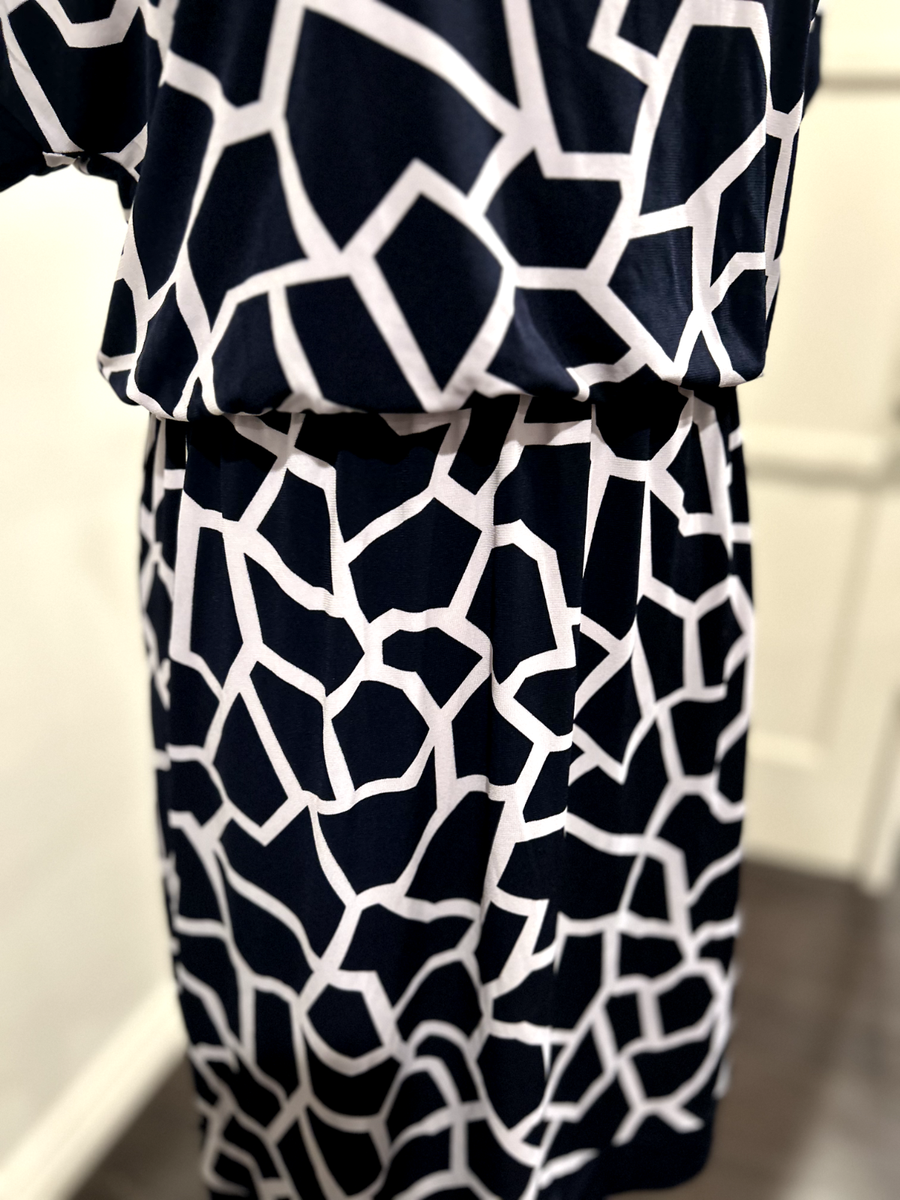 alfani black and white dress Black and white floral midi Alfani dress in size 4 petite