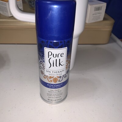 Pure Silk Spa Therapy Shave Cream Coconut & Oat Flour 5 Oz Smooth Glide Formula 