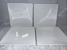 4 CRATE & BARREL Martin Hunt Bennett Dinner Square White Plate 10 1/4” EUC!!!