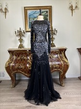 Women's Formal All over sequins Long Evening Gown prom dress
