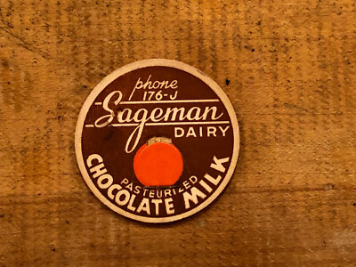 Vintage Sageman Dairy Chocolate Milk Bottle Cap Phone 176-J BAD AXE, MI