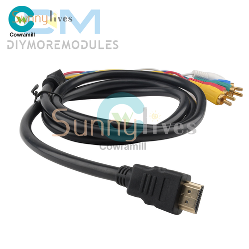 HDMI Male to 5 RCA RGB YPbPr Audio AV Component Convertor Cable Lead MF - Picture 11 of 12