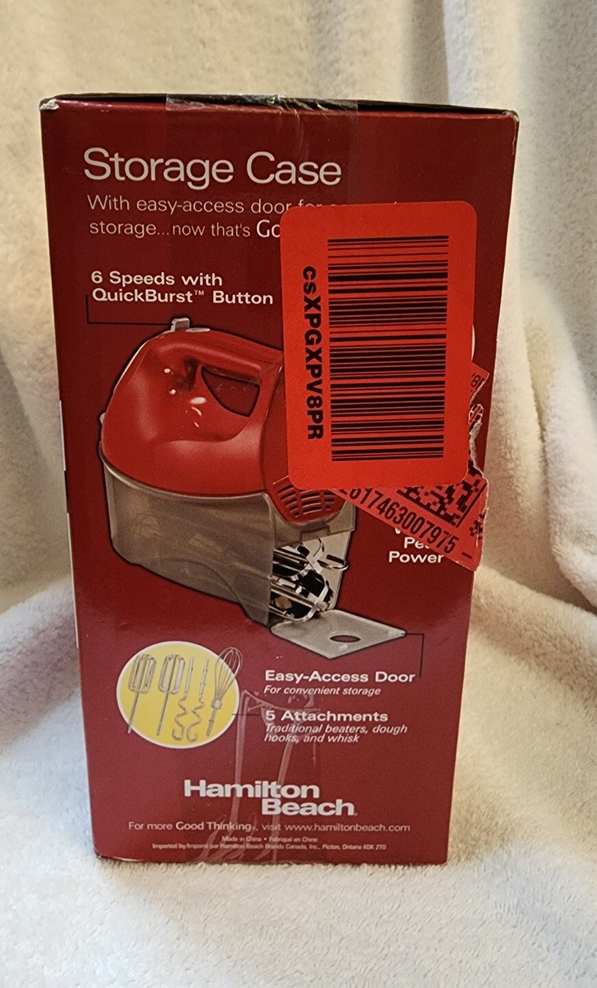 Hamilton Beach Ensemble 62633R 6Speed Hand Mixer with 5 attachments Red 40094626335 eBay