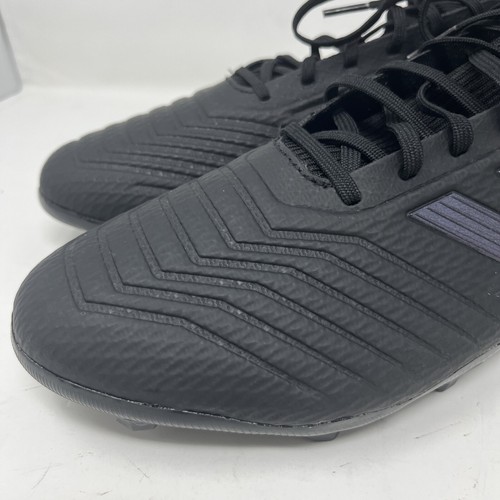 Adidas Soccer Cleats Predator F35594 Black Purple Stripes FG Sock Men's Size 13 - Picture 10 of 24