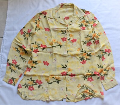 CAMAIEU gelbe Blumenbluse - Größe 38/40