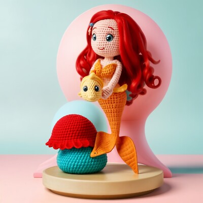 Mermaid Doll Crochet Pattern PDF   Magical Amigurumi Underwater Friend