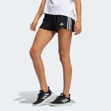 New Women’s 3 Stripe Adidas Shorts Black White Small Medium Large 