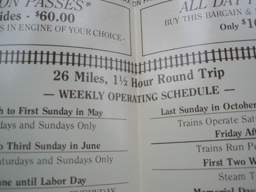 Vintage Train Brochure Blue Mountain & Reading Railroad Steam Passenger Schedule - Picture 9 of 10