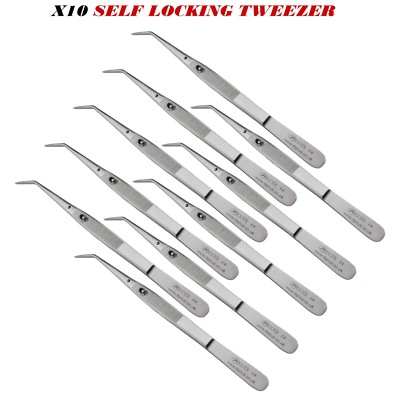10 Gewebeverband Verriegelungspange Pinzette Zange Zahninstrumente Diagnose