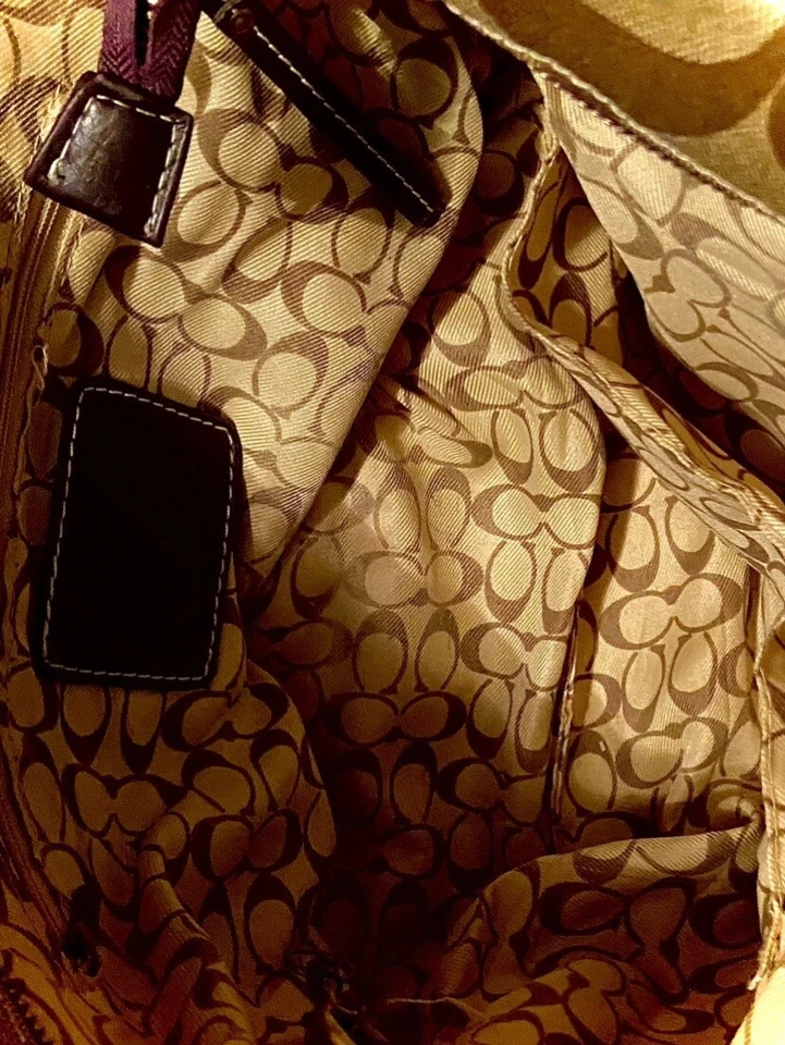 Coach Authentic Brown/Tan Leather Shoulder Bag w/tag & Gold Coach Hardware 🤩 - Image 2 of 4