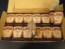 12 Vintage LUMAX British CEAG Automobile Spitfire Motor Lamp Bulbs 12-14v 16w