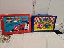 2 Vintage Tara Toy Geoffrey 24 Car Carrying Case Hot Wheels Matchbox Made in USA