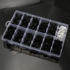 350x Car Retainer Plastic Fastener Push Trim Clips Pin Rivet Bumper Kit For Ford