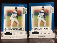 2021 Panini Contenders Green Foil Season Ticket Danny Duffy # 97 / Base  Dodgers