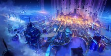 Landscape jun zhang fantasy art asian architecture city Custom Gaming Mat Desk
