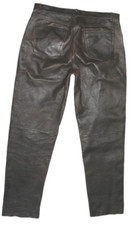 - J.F.G - Herren LEDERJEANS / Lederhose in dkl.-braun in Gr. 50 ca. W34-35 / L33