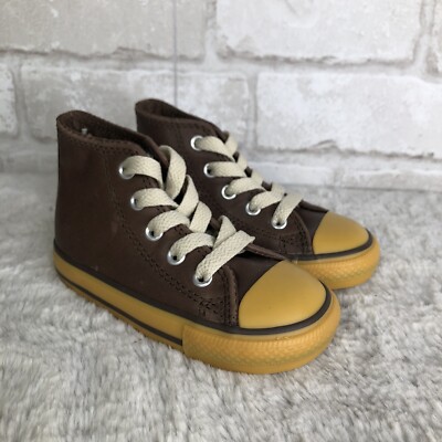 brown and yellow converse