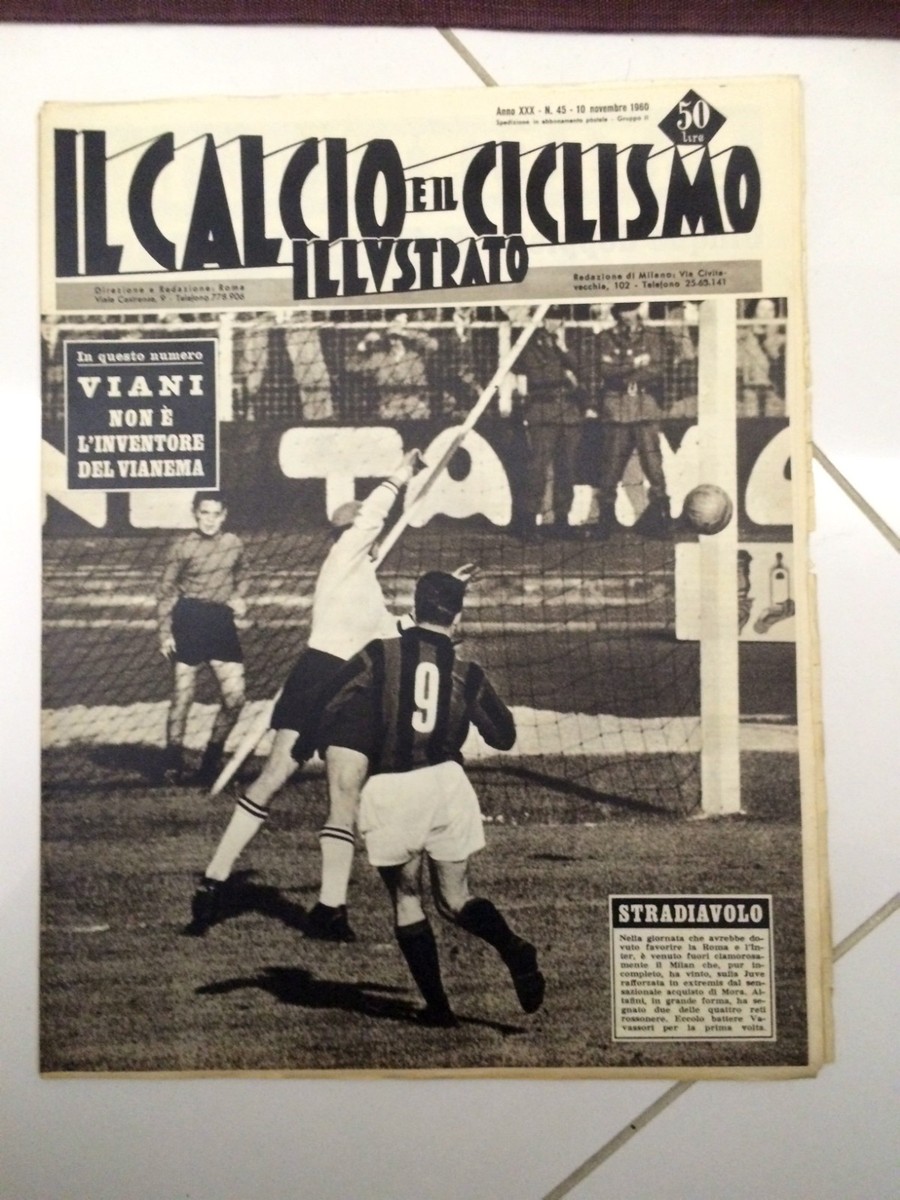 IL CALCIO ILLUSTRATO N.45 1960 JUVE MILAN 3