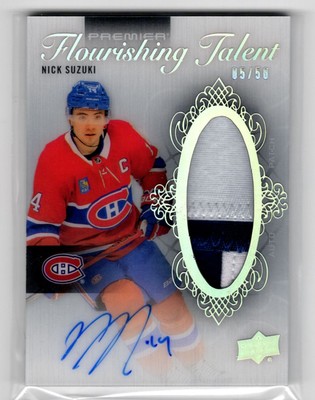 2024-25 Upper Deck Premier Flourishing Talent Nick Suzuki Auto 05