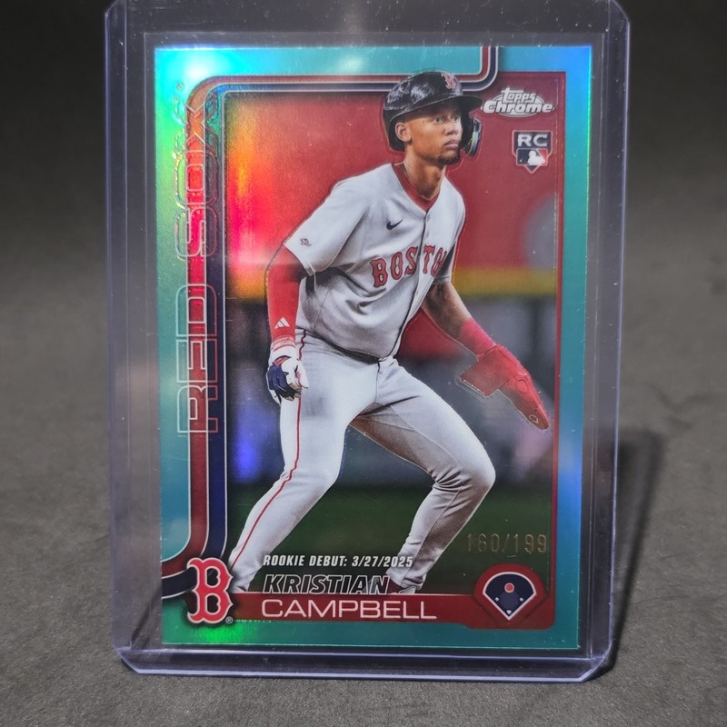 Topps Chrome Update Series 2025 Kristian Campbell AQUA Rookie Debut /199 Red Sox