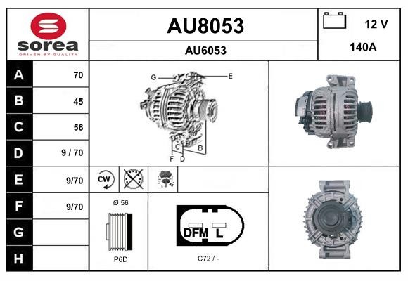 Alternateur SNRA AU8053 résout les pannes de batterie sur VW Passat