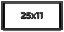 25x11 Shadow Box Frame Black | 1 inches Deep Real Wood Contemporary Shadowbox Di