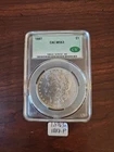 1887 Morgan Silver Dollar $1 CAC MS63  Stunning Coin