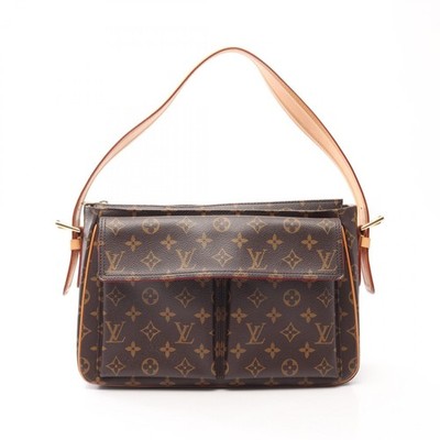 Louis Vuitton M51163 Vivacite GM Monogram Shoulder Bag Coated Canvas Leather Bro