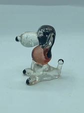 Snoopy Dog Clear Lucite Vintage 1960's Hong Kong Kitsch Animals Beagle