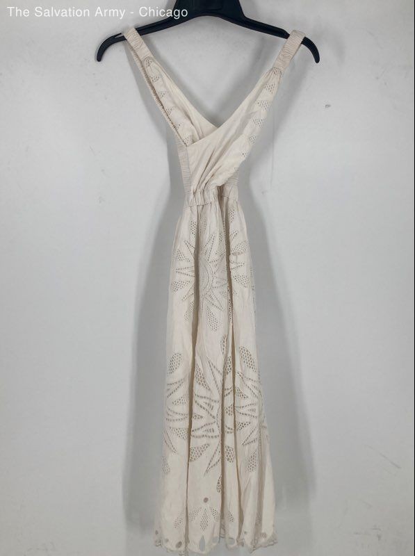 Farm Rio Womens White Cotton Sleeveless Midi Maxi Dress Size X-Small
