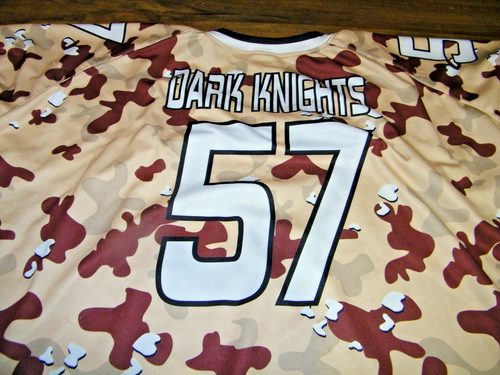 GAME USED DARK KNIGHTS CAMO HOCKEY TRIKOT, GRÖSSE 58-60, VOLLSTÄNDIG SUBLIMIERT, SCHÖNE FORM - Bild 4 von 7