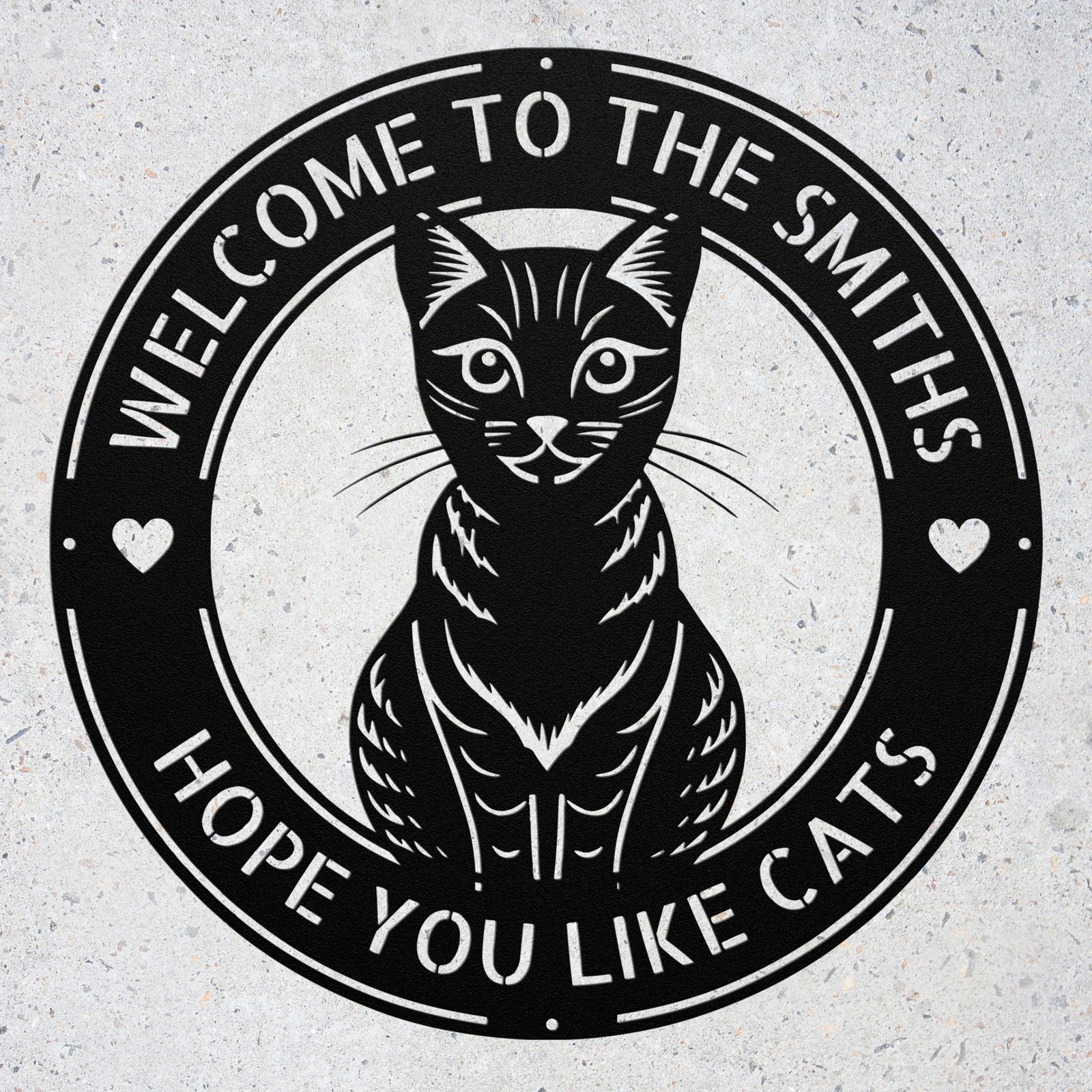 Personalized Domestic Shorthair Cat Metal Sign Custom Wall Art Pet Lover Gift