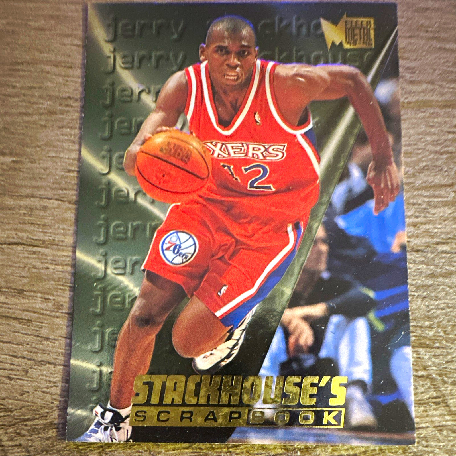 Fleer 1995-96 Stackhouse's Scrapbook Insert Jerry Stackhouse #S-8 76ers